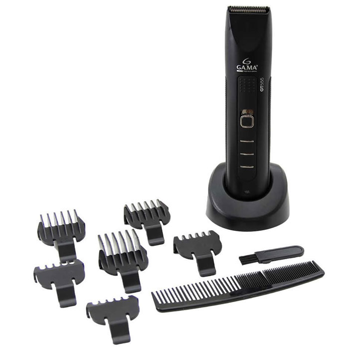 GA.MA GT 555, Black триммерGT555 GA.MA GT 555, Black триммерGT555Триммер GA.MA GT 555 обеспечит вам идеальный образ в любой ситуации. В комплект входят три насадки для создания эффекта трех, пяти или семидневной щетины, а также три насадки для создания точного контура. Триммер работает от сети или встроенного аккумулятора - в этом случае продолжительность работы составляет до 30 минут. Компактный размер делает этот прибор идеальным для путешествий. Нескользящее покрытие Soft Touch Хромированные элементы дизайна Направляющие гребни в комплекте Переключатель напряжения 230 В Частота 50-60 Гц