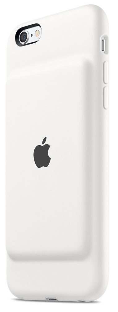 Apple Smart Battery Case чехол-аккумулятор для iPhone 6s, WhiteMGQM2ZM/A Apple Smart Battery Case чехол-аккумулятор для iPhone 6s, WhiteMGQM2ZM/AЧехол Apple Smart Battery Case разработан специально для увеличения заряда аккумулятора и защиты iPhone 6s и iPhone 6. Мягкая подкладка из микроволокна защищает корпус вашего iPhone, а благодаря шарнирной конструкции из эластомерного материала чехол легко снимать и надевать. Внешняя силиконовая поверхность чехла очень приятна на ощупь. Заряжайте свой iPhone и чехол с аккумулятором одновременно. Вы получите возможность до 25 часов говорить по телефону, до 18 часов работать в интернете через LTE, ещё дольше слушать музыку и смотреть видео. Когда iPhone находится в чехле Smart Battery Case, на экране блокировки и в Центре уведомлений отображается индикатор аккумулятора с точными данными об остатке заряда. Чехол с аккумулятором поддерживает аксессуары с разъёмом Lightning, например кабель Lightning/USB (входит в комплект поставки iPhone). Его также можно использовать с док-станцией для iPhone с разъемом Lightning (продается отдельно). Выберите один из...