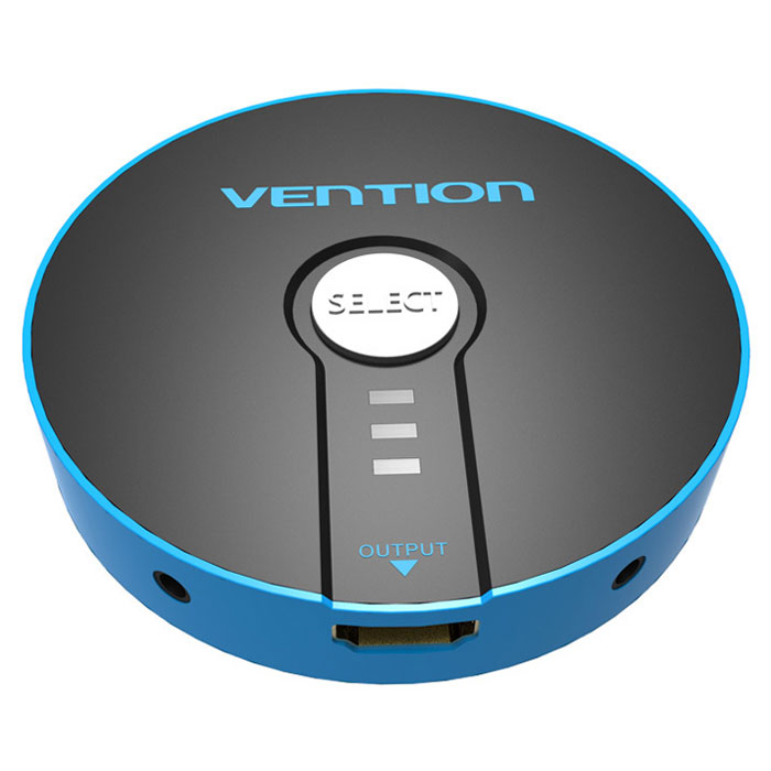 Vention VAA-S17-L переключатель на 3 разъема HDMI v1.4VAA-S17-L Vention VAA-S17-L переключатель на 3 разъема HDMI v1.4VAA-S17-LHDMI переключатель Vention VAA-S17-L предназначен для коммутации большого количества устройств с разъемом HDMI. С помощью данного переключателя можно подключить DVD-проигрыватель, игровую приставку, фото камеру, либо компьютер и т. д., к телевизору. С последующим выводом изображения на экран. Диапазон частот: 50/60 Гц Пропускная способность: 2,5 Гбит/сек; 250 МГц Поддерживаемые разрешения: 480i, 4p, 576i, 576p, 720p, 1080i, 1080p Материал корпуса: АБС пластик