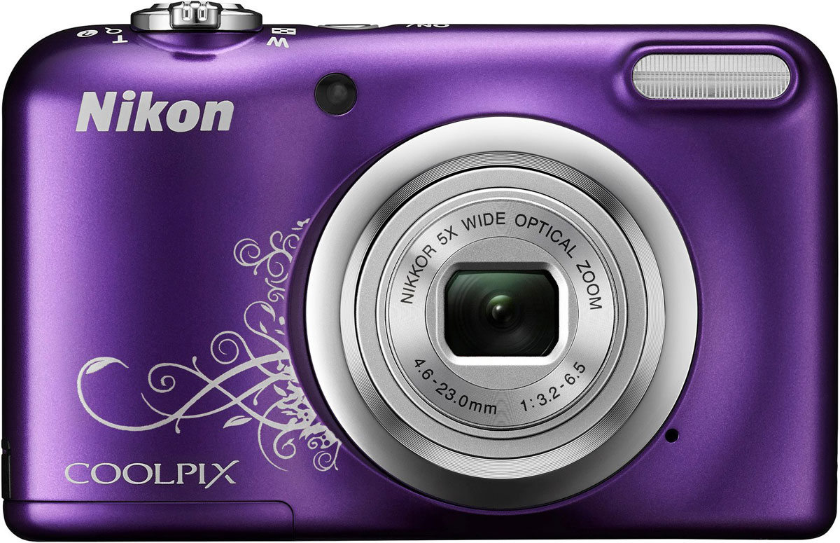 Nikon CoolPix A10, Purple цифровая фотокамераVNA983E1 Nikon CoolPix A10, Purple цифровая фотокамераVNA983E1Фотокамера Nikon CoolPix A10 с удобной рукояткой и понятным расположением кнопок была создана с акцентом на простоту. Объектив NIKKOR с 5-кратным оптическим зумом позволяет как запечатлевать интересные выражения лиц, так и создавать групповые снимки, на которых поместятся все присутствующие. Простота в использовании и 16,1 эффективных мегапикселей: Сочетание простоты в использовании и мощной 16-мегапиксельной матрицы гарантируют получение великолепных изображений с высоким разрешением и удовольствие от процесса съемки. Удобная рукоятка и понятное расположение кнопок: Удобная рукоятка обеспечивает устойчивость фотокамеры и способствует получению четких снимков, а понятное и функциональное расположение кнопок существенно упрощает управление фотокамерой. Объектив NIKKOR с 5-кратным оптическим зумом: Универсальный широкоугольный объектив NIKKOR с 5-кратным оптическим зумом (26-130 мм в эквиваленте формата 35 мм) позволяет не...