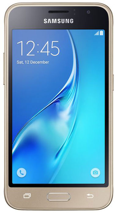 Samsung SM-J120F Galaxy J1 (2016), GoldSM-J120FZDDSER Samsung SM-J120F Galaxy J1 (2016), GoldSM-J120FZDDSERSamsung Samsung SM-J120F Galaxy J1 - это гармония стиля и функциональности. Закругленные края подчеркивают простой, но элегантный и современный дизайн, а толщина корпуса в 8,9 мм обеспечивает удобство в использовании! Яркие впечатления от просмотра Яркие впечатления от просмотра на 4,5 экране. Он отличается широкой палитрой воспроизводимых цветов. Благодаря обновленному дизайну экран выглядит шире, а воспроизводимые изображения очень реалистичны. Яркие и четкие фотографии: 5-мегапиксельная основная камера с диафрагмой f/2.2 - гарантия отличных снимков. Емкий аккумулятор: Аккумулятор с емкостью 2050 мАч позволит оставаться на связи дольше обычного. Разрядился аккумулятор? Нет проблем! Режим максимального энергосбережения позволит продлить работу вашего смартфона. Повышенная производительность: 4-ядерный 1,3 ГГц процессор и 1 ГБ оперативная память обеспечат мгновенную реакцию смартфона на любые ...