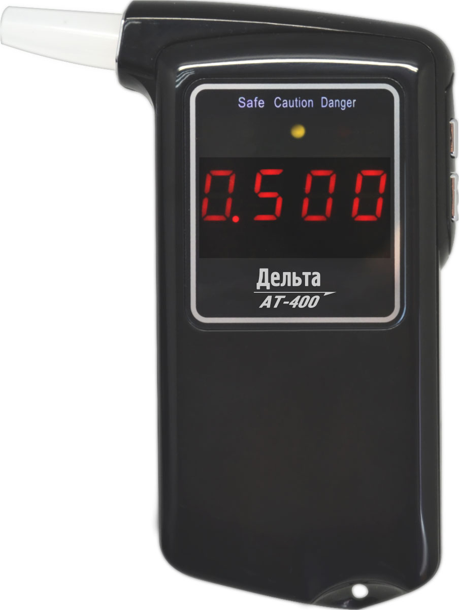 Дельта АТ 400, Black алкотестер150506984004 Дельта АТ 400, Black алкотестер150506984004Персональный алкогольный тестер Дельта АТ-400 предназначен для определения содержания паров алкоголя в выдыхаемом воздухе. Устройство разработано на основе современного высокотехнологичного полупроводникового датчика алкоголя с нагревательным элементом, который имеет высокую чувствительность. Современный дизайн, матовый корпус и черный экран 2 с красным цифровым дисплеем делают прибор удобным и понятным в использовании. Время прогрева: 10 с Диапазон температур: -10...+ 45 °C