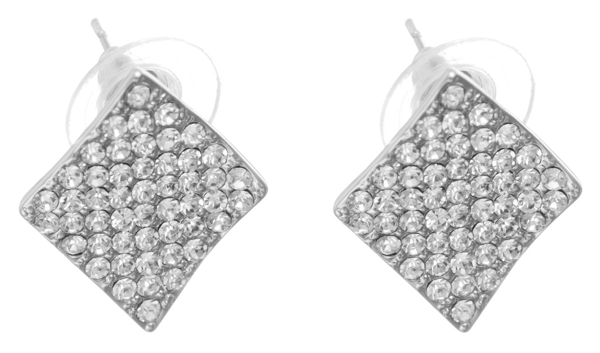 Серьги Taya, цвет: серебристый. T-B-10719-EARR-SILVERT-B-10719-EARR-SILVER Серьги Taya, цвет: серебристый. T-B-10719-EARR-SILVERT-B-10719-EARR-SILVERОригинальные серьги Taya, выполненные из металлического сплава в виде ромбов щедро декорированных мелкими стразами, придадут вашему образу изюминку, подчеркнут красоту или преобразят повседневный наряд. Застегиваются на замок-гвоздик с пластиковой заглушкой. Такие серьги позволит вам с легкостью воплотить самую смелую фантазию и создать собственный, неповторимый образ.