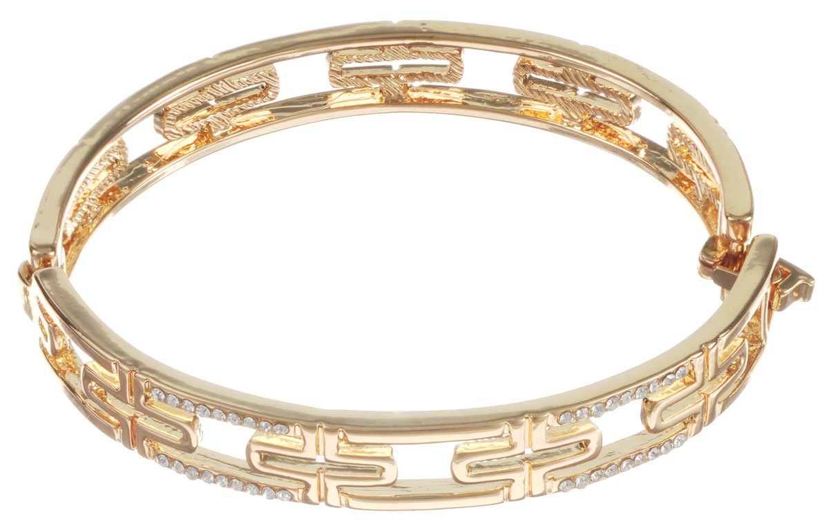 Браслет Taya, цвет: золотистый. T-B-10785T-B-10785-BRAC-GOLD Браслет Taya, цвет: золотистый. T-B-10785T-B-10785-BRAC-GOLDСтильный женский браслет Taya, выполненный из бижутерного сплава, оформлен перфорированным узором и стразами. Застегивается браслет на замок-пряжку. Браслет Taya - это модный стильный аксессуар, призванный подчеркнуть индивидуальность и очарование его обладательницы.