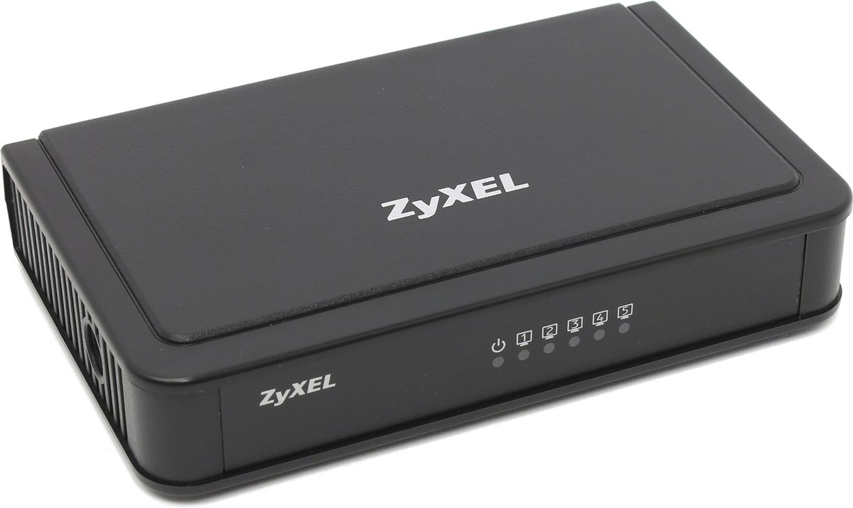 Zyxel ES-105E коммутатор (5 портов)ES-105E Zyxel ES-105E коммутатор (5 портов)ES-105EКоммутатор ZyXEL ES-105E, выполненный в компактном пластиковом корпусе, разработан таким образом, чтобы максимально упростить создание или расширение вашей сети. Он не требует настройки и сразу после подключения питания готов к работе. Коммутатор автоматически определит тип кабеля и скорость подключения, произведет согласование дуплексного режима, и будет информировать вас о состоянии подключения на каждом порту. Бесшумная работа, малые масса и габариты, а также предусмотренная возможность настенного крепления позволят вам оптимально разместить его в помещении. Высокая скорость – до 100 Мбит/с Не требует настройки и установки драйверов Автоматическое согласование полнодуплексного или полудуплексного режима Автоматическое определение типа используемого кабеля (прямой/перекрещенный) Светодиодные индикаторы на передней панели Компактная и бесшумная конструкция Возможность настенного крепления Таблица MAC-адресов: 1024 ...