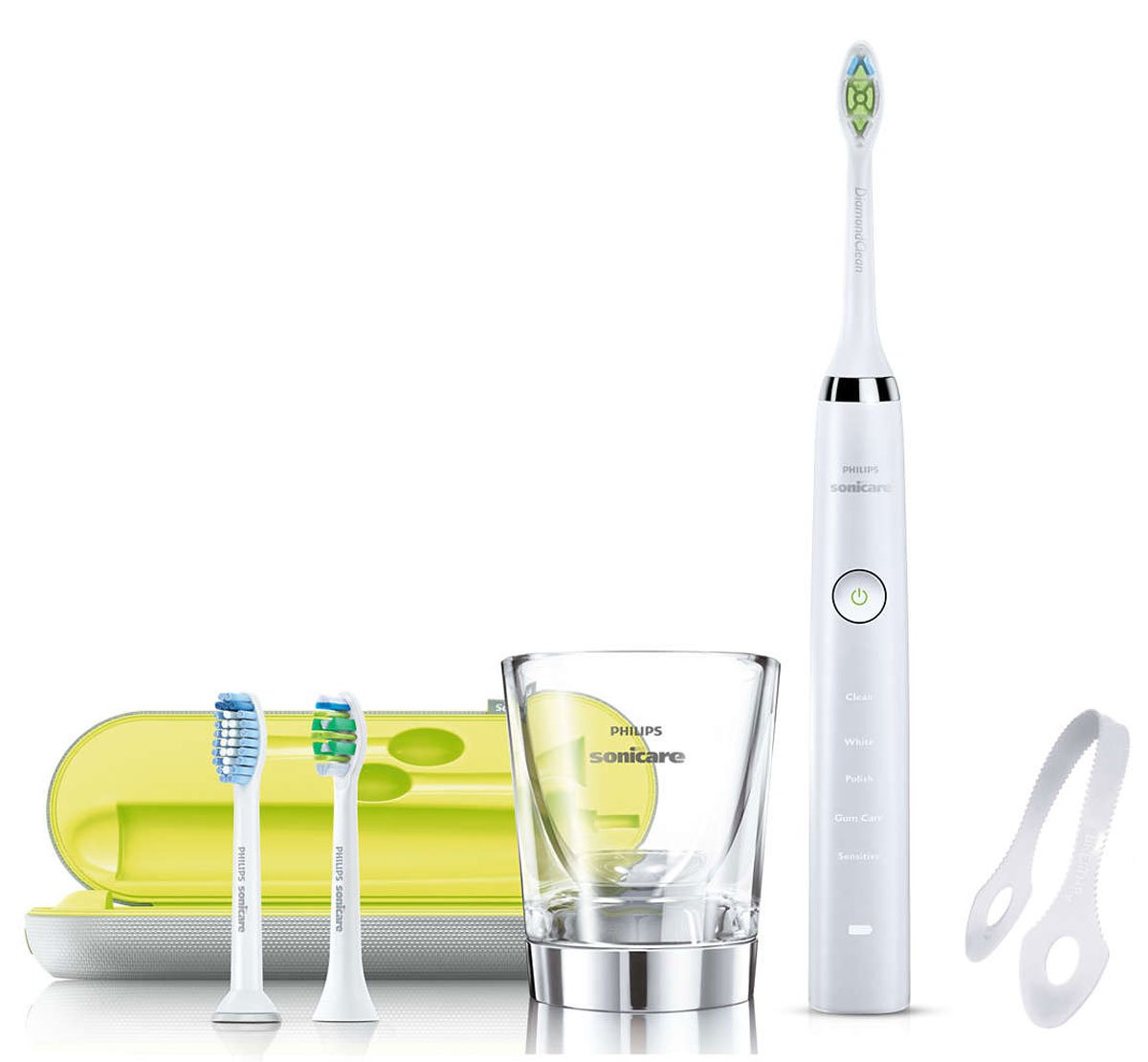 Philips HX9332/35 Sonicare DiamondClean электрическая зубная щеткаHX9332/35 Philips HX9332/35 Sonicare DiamondClean электрическая зубная щеткаHX9332/35Электрическая зубная щетка Philips Sonicare DiamondClean удаляет в 7 раз больше налета в труднодоступных местах по сравнению с обычной зубной щеткой. Она гарантирует оптимальную чистку между зубами и вдоль десен и улучшает состояние десен всего за две недели. Превосходно справляется с чисткой межзубных промежутков и удаляет значительно больше налета по сравнению с обычной зубной щеткой. Philips Sonicare DiamondClean возвращает зубам естественную белизну в 2 раза эффективнее по сравнению с обычной зубной щеткой. Превосходный результат уже после одной недели использования. Она удаляет на 100 % больше потемнений с зубной эмали и делает вашу улыбку белоснежной и сияющей! DiamondClean — это лучшие чистящие насадки Philips Sonicare для отбеливания зубов. Щетина в форме ромба бережно и эффективно удаляет потемнения с эмали и борется с налетом. Всего за одну неделю можно удалить потемнения, появившиеся вследствие потребления кофе, чая, красного вина, сигарет и...