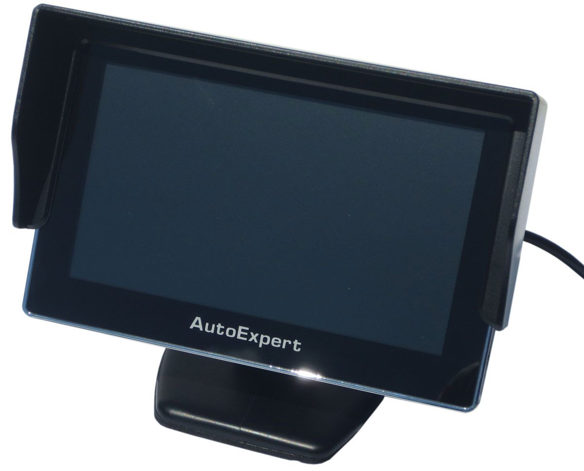 AutoExpert DV 550, Black автомобильный монитор2012506255509 AutoExpert DV 550, Black автомобильный монитор2012506255509Монитор AutoExpert DV 550 предназначен для отображения информации с камеры заднего вида или другого источника видеосигнала. Имеет 2 видеовхода с автоматическим включением монитора при появлении видеосигнала Тип экрана: TFT LCD Поддержка PAL-AUTO/NTSC Яркость: 250 кд/м2 Контраст: 350:1
