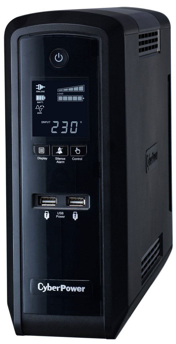 CyberPower CP1500EPFCLCD 1500VA/900W линейно-интерактивный ИБПCP1500EPFCLCD CyberPower CP1500EPFCLCD 1500VA/900W линейно-интерактивный ИБПCP1500EPFCLCDИсточник бесперебойного питания CyberPower CP1500EPFCLCD предназначен для защиты компьютерного оборудования и вспомогательной техники от основных неполадок с электропитанием: скачков и исчезновения напряжения в сети, радиочастотных помех и высоковольтных выбросов. Модель снабжена специальным программным обеспечением, информативным дисплеем и системой звуковой сигнализации, оповещающей об изменениях, связанных с работой прибора, что позволяет контролировать состояние устройства. Многофункциональный ЖК-дисплей обеспечивает быстрый доступ к точной информации о питании и батарее. Программное обеспечение PowerPanel демонстрирует широкие возможности ИБП, такие как вход / выход напряжения, самодиагностика, и приблизительное время резерва аккумулятора. С энергосберегающий технологией, адаптивная серия PFC Sinewave экономит до 75% электроэнергии, следовательно, и расходы на оплату электричества. Кроме того, ИБП данной серии допускают возможность ...