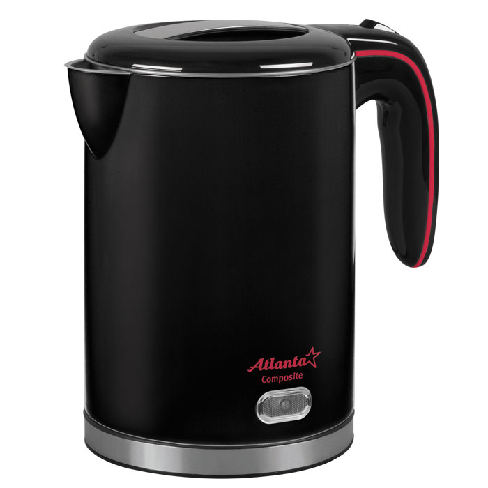 Atlanta ATH-2420, Black электрический чайникATH-2420_black Atlanta ATH-2420, Black электрический чайникATH-2420_blackЭлектрочайник Atlanta ATH-2420 имеет корпус из нержавеющей стали. Максимальный объем составляет 1,2 л, а мощность 1560 Вт. Среди особенностей данной модели можно выделить закрытый нагревательный элемент, отсек для сетевого шнура, индикацию включения, вращение корпуса на 360 градусов и автоматическое отключение при недостаточном количестве воды.