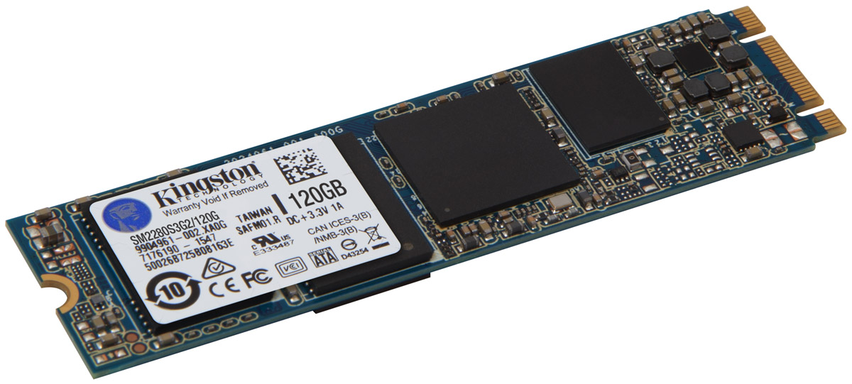 Kingston M.2 SATA G2 120Gb SSD-накопительSM2280S3G2/120G Kingston M.2 SATA G2 120Gb SSD-накопительSM2280S3G2/120GM.2 SATA G2 SSD компании Kingston - это тонкий и компактный бескорпусной внутренний твердотельный накопитель, сочетающий в себе большую емкость с низким энергопотреблением, что позволяет использовать его в качестве надежного кэширующего устройства или первичного накопителя для ОС и приложений. Он совместим с системными платами настольных компьютеров с набором микросхем Intel 9x и популярными ПК с компактным форм-фактором (Small Form Factor, SFF), в том числе с ноутбуками, ультрабуками и планшетами; SSD M.2 2280 SATA G2 легко устанавливается в системы с разъемами M.2 и идеально подходит для сборщиков компьютерных систем, а также пользователей, самостоятельно собирающих свои компьютеры. M.2 SATA G2 имеет меньший вес по сравнению с корпусными SSD и оптимизирует производительность системы за счет улучшенной очистки памяти, выравнивания износа и поддержки технологии TRIM для сохранения постоянной производительности на протяжении всего срока службы накопителя....