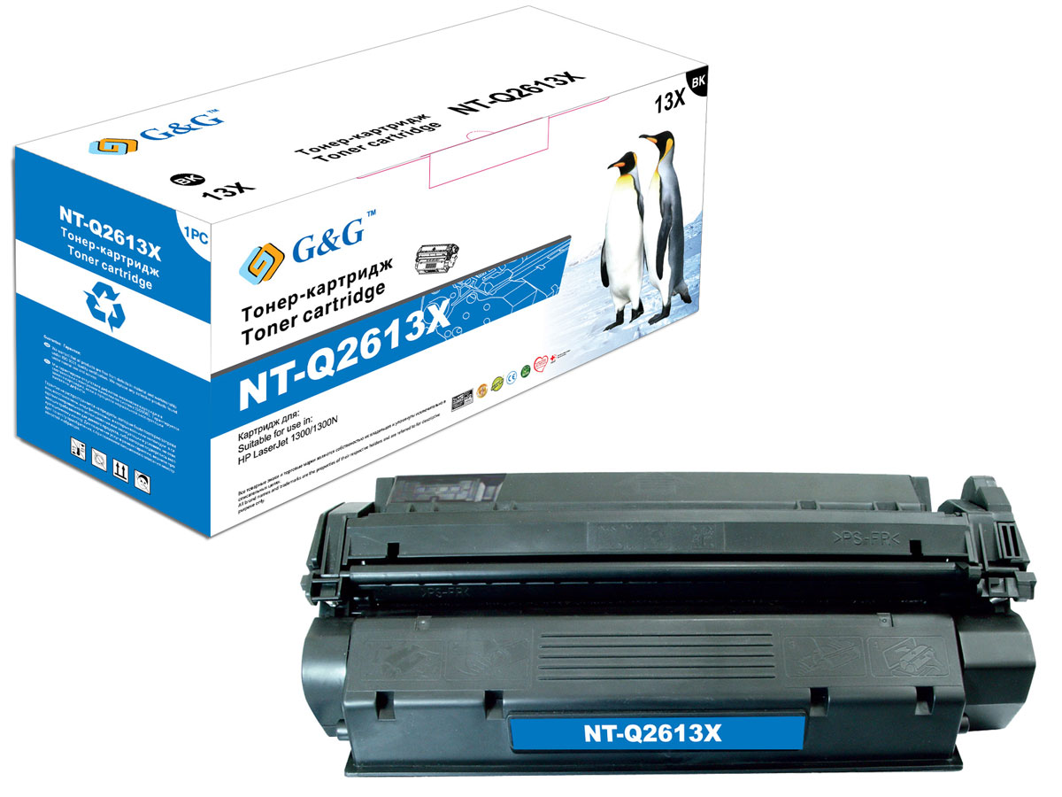 G&G NT-Q2613X тонер-картридж увеличенной емкости для НР LaserJet 1300NT-Q2613X G&G NT-Q2613X тонер-картридж увеличенной емкости для НР LaserJet 1300NT-Q2613XТонер-картридж увеличенной емкости G&G NT-Q2613X для лазерных принтеров НР LaserJet 1300. Расходные материалы G&G для лазерной печати максимизируют характеристики принтера. Обеспечивают повышенную чёткость чёрного текста и плавность переходов оттенков серого цвета и полутонов, позволяют отображать мельчайшие детали изображения. Обеспечивают надежное качество печати.