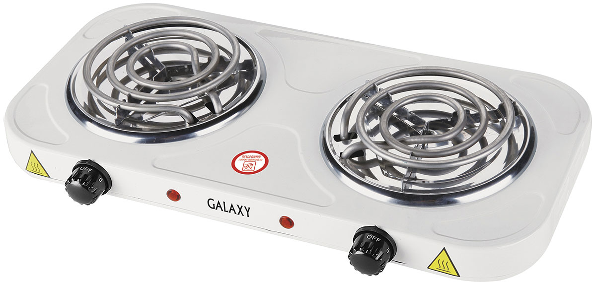 Galaxy GL 3004 плитка электрическая4630003366290 Galaxy GL 3004 плитка электрическая4630003366290Надежная электроплита Galaxy GL 3004 с двумя конфорками диаметром по 14 см. Идеальна для дома и дачи, в любое время года. Компактный корпус, покрытый эмалью, позволяет легко мыть и ухаживать за прибором. Имеет регулятор нагрева и индикацию включения. Данная модель обладает суммарной мощностью 2000 Вт, что позволяет за несколько минут разогреть обед или вскипятить чайник с водой. Длина шнура питания: 0,8 м