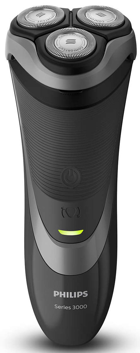 Philips S3510/06, Black электробритваS3510/06 Philips S3510/06, Black электробритваS3510/06Бритва Philips S3510/06 обеспечивает более комфортное бритье по доступной цене. Гибкие головки движутся в 4 направлениях, а благодаря системе лезвий ComfortCut вам гарантирован качественный результат. Комфортное сухое бритье достигается благодаря системе лезвий ComfortCut с закругленными краями бритвенных головок. Лезвия легко скользят по коже и защищают ее от порезов. Гибкие головки двигаются в 4 направлениях независимо друг от друга, повторяя контуры лица и обеспечивая простое бритье даже на шее и подбородке. Благодаря мощному, энергоэффективному литий-ионному аккумулятору бритва Philips S3510/06 долгие годы будет работать как новая. Зарядка в течение одного часа обеспечивает от 50 минут работы (примерно 17 сеансов бритья). Вы также можете использовать прибор, подключив его к сети питания. Бритва очень проста в уходе - для очистки просто откройте головки и тщательно промойте их под струей воды. Устройство работает от сети и от аккумулятора:...