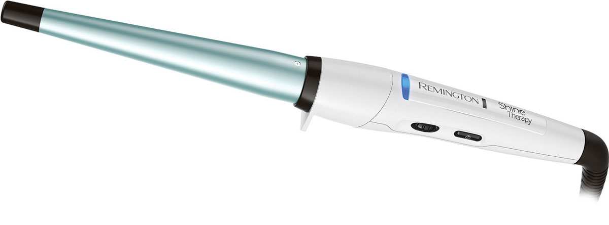Remington CI53W щипцы для завивки волосCI53W Remington CI53W щипцы для завивки волосCI53WКонические щипцы Shine Therapy от Remington гарантируют профессиональный результат при минимуме усилий. Основание из усовершенствованной керамики не только позволяет создавать гладкую укладку и обеспечивает плавное скольжение, но и добавляет блеска вашим волосам, благодаря покрытию с содержанием Арганового масла для всегда шелковистых и мягких волос. Конические щипцы гарантируют великолепные локоны при каждой укладке, особенно если вы хотите создавать волнообразные или тугие локоны. Здесь нет традиционного зажима, просто возьмите прядь волос, оберните вокруг гладкого основания и удерживайте щипцы за безопасный наконечник и через пару секунд упругие локоны будут готовы!