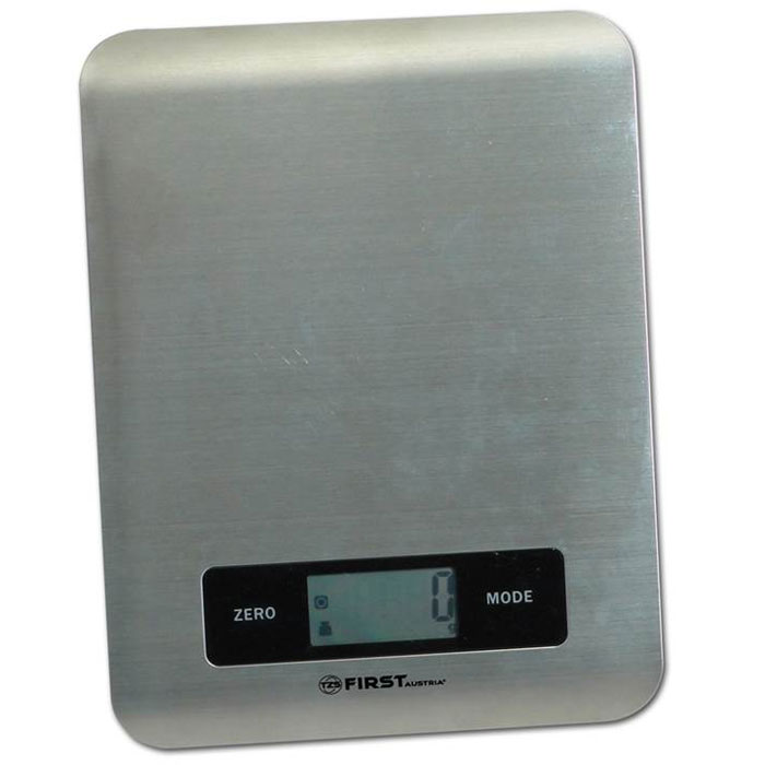 First FA-6403, Grey весы кухонныеFA-6403 Grey First FA-6403, Grey весы кухонныеFA-6403 GreyКухонные весы First FA-6403 - это отличный помощник на вашей кухне. Функция компенсации тары позволит взвешивать не учитывая массу тары, а высокая точность даст возможность точно следовать вашим любимым рецептам. С помощью данной модели также можно измерять объем жидкости.
