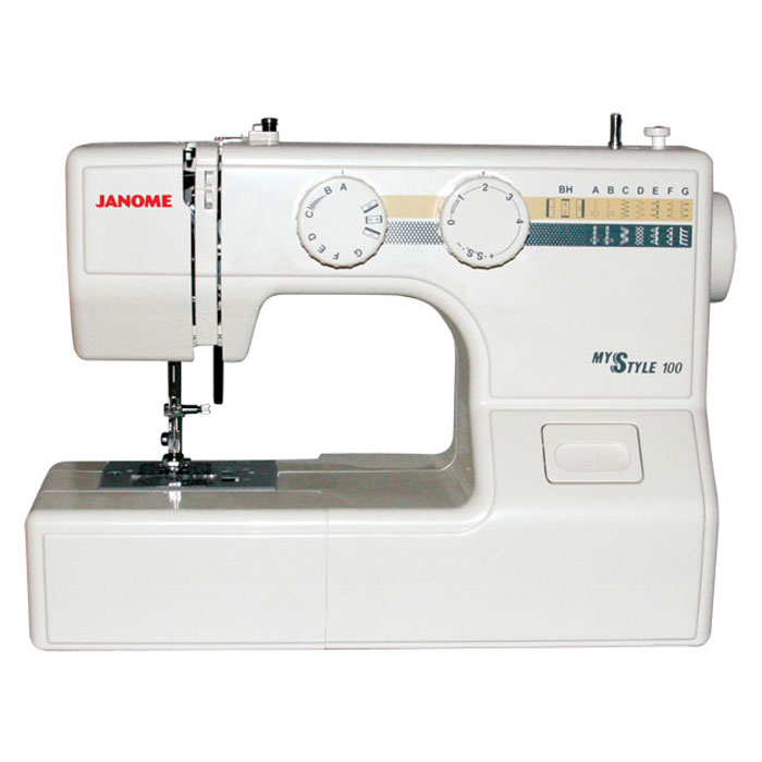 Janome MS 100 швейная машинаMS100 Janome MS 100 швейная машинаMS100Компактная швейная машина Janome MS 100 идеально подходит для начинающих и любителей шитья. Она работает с разными видами тканей. А горизонтальное челночное устройство обеспечивает высокое качество шитья и удобство в заправке. В данную модель встроен электромеханический привод, отвечающий за движение махового колеса. Janome MS 100 оснащена горизонтальным челноком, который обеспечивает создание ровной строчки без запутывания нижней нити. Выполнить различные вариации зигзагообразной строчки поможет система регулировки длины и ширины стежка. Janome MS 100 предусматривает создание 13 различных типов швов и строчек. Эта модель выполняет пуговичные петли в полуавтоматическом режиме.