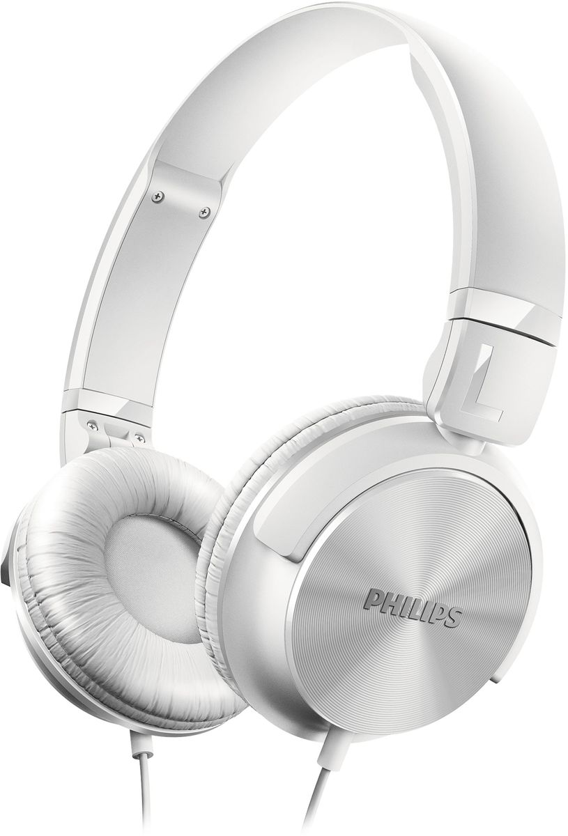 Philips SHL3060WT/00 наушникиSHL3060WT/00 Philips SHL3060WT/00 наушникиSHL3060WT/00Наушники Philips SHL3060 в стиле DJ отличаются мощным звуком и глубокими басами. Благодаря поворачивающимся чашкам с мягкими амбушюрами вы получите невероятные ощущения от прослушивания музыки в дороге. Высокомощные 32-мм излучатели обеспечивают кристально чистое, детальное и естественное звучание. Закрытое акустическое оформление гарантирует надежную звукоизоляцию, отсекая окружающие шумы. Для обеспечения максимального комфорта при использовании в дороге эти наушники легко складываются, гарантируя удобство переноски. Регулируемые чашки наушников и оголовье для идеальной посадки Мягкие дышащие амбушюры для комфорта при длительном прослушивании Компактная плоская складная конструкция для удобства переноски