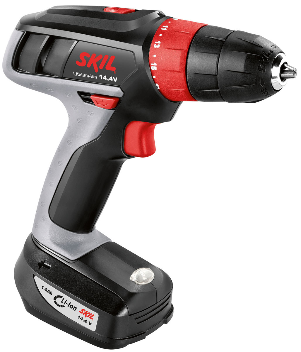 Дрель-шуруповерт аккумуляторная SKIL 2431LG, 14.4 V 1.5 А/ч Li-Ion 2 акк.F0152431LG Дрель-шуруповерт аккумуляторная SKIL 2431LG, 14.4 V 1.5 А/ч Li-Ion 2 акк.F0152431LGАккумуляторная дрель Skil 2431 14,4 В достаточно оснащена, чтобы решить все ваши задачи по сверлению древесины, металла и заворачиванию шурупов. Две скорости вращения с механическим переключением для еще большей гибкости, полная зарядка менее, чем за один час с помощью быстрого зарядного устройства с подставкой! Другие удобные функции, такие, как регулятор частоты вращения с электронным тормозом, 10-миллиметровый быстрозажимной патрон и светодиодная подсветка обеспечивают дополнительный комфорт в работе. Аккумуляторная дрель поставляется в прочном переносном кейсе с двусторонней битой. Функции: Компактная облегченная конструкция обеспечивает удобство работы 2 механические скорости, высокая частота вращения для сверления и высокий крутящий момент для завинчивания шурупов в твердые материалы Литий-ионная технология: без эффекта памяти, без саморазряда и инструмент всегда готов к использованию Защита электронных элементов (ECP) предохраняет от перегрузки,...