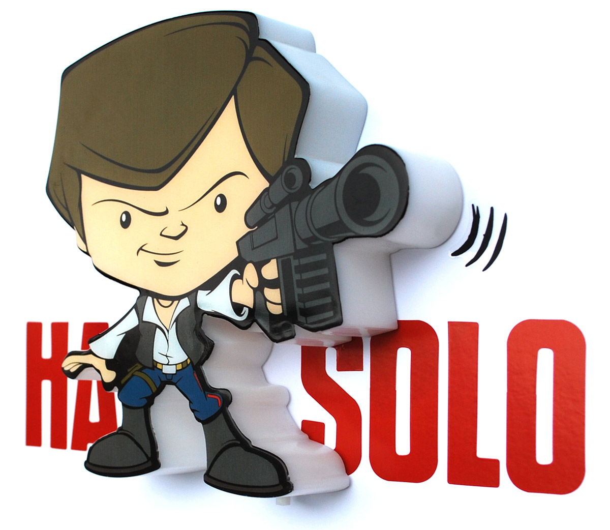 Star Wars Пробивной 3D мини-светильник Хан Соло50014120 Star Wars Пробивной 3D мини-светильник Хан Соло50014120Безопасный: без проводов, работает от батареек (2хААА, не входят в комплект); Не нагревается: всегда можно дотронуться до изделия; Реалистичный:3D наклейка в комплекте; Фантастический: выглядит превосходно в любое время суток; Удобный: простая установка (автоматическое выключение через полчаса непрерывной работы). Товар предназначен для детей старше 3 лет. ВНИМАНИЕ! Содержит мелкие детали, использовать под непосредственным наблюдением взрослых. Страна происхождения: Китай. Дизайн и разработка: Канада.