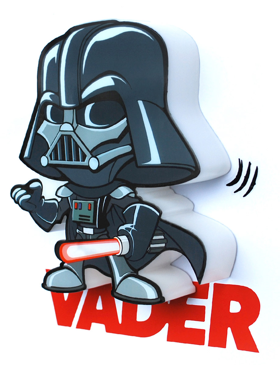Star Wars Пробивной 3D мини-светильник Дарт Вейдер50013120 Star Wars Пробивной 3D мини-светильник Дарт Вейдер50013120Безопасный: без проводов, работает от батареек (2хААА, не входят в комплект); Не нагревается: всегда можно дотронуться до изделия; Реалистичный:3D наклейка в комплекте; Фантастический: выглядит превосходно в любое время суток; Удобный: простая установка (автоматическое выключение через полчаса непрерывной работы). Размеры светильника: 11,5 х 2,5 х 13 см. Товар предназначен для детей старше 3 лет. ВНИМАНИЕ! Содержит мелкие детали, использовать под непосредственным наблюдением взрослых. Страна происхождения: Китай. Дизайн и разработка: Канада.