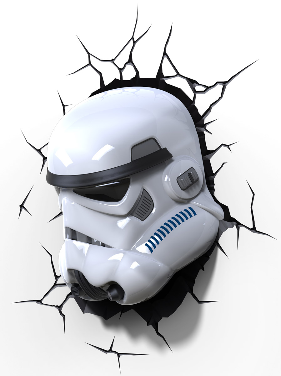 Star Wars Пробивной 3D светильник Штормтрупер50028 Star Wars Пробивной 3D светильник Штормтрупер50028Безопасный: без проводов, работает от батареек (3хАА, не входят в комплект); Не нагревается: всегда можно дотронуться до изделия; Реалистичный:3D наклейка-имитация трещины в комплекте; Фантастический: выглядит превосходно в любое время суток; Удобный: простая установка (автоматическое выключение через полчаса непрерывной работы). Товар предназначен для детей старше 3 лет. ВНИМАНИЕ! Содержит мелкие детали, использовать под непосредственным наблюдением взрослых. Страна происхождения: Китай. Дизайн и разработка: Канада.