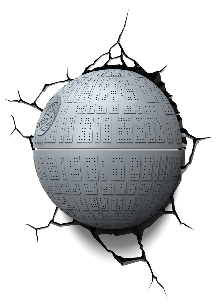 Star Wars Пробивной 3D светильник Звезда смерти50033 Star Wars Пробивной 3D светильник Звезда смерти50033Безопасный: без проводов, работает от батареек (3хАА, не входят в комплект); Не нагревается: всегда можно дотронуться до изделия; Реалистичный:3D наклейка-имитация трещины в комплекте; Фантастический: выглядит превосходно в любое время суток; Удобный: простая установка (автоматическое выключение через полчаса непрерывной работы). Товар предназначен для детей старше 3 лет. ВНИМАНИЕ! Содержит мелкие детали, использовать под непосредственным наблюдением взрослых. Страна происхождения: Китай. Дизайн и разработка: Канада.