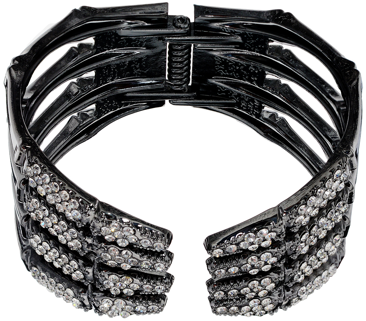 Браслет Taya, цвет: темно-серый. T-B-10823T-B-10823-BRAC-HEMATITE Браслет Taya, цвет: темно-серый. T-B-10823T-B-10823-BRAC-HEMATITEБраслет современного дизайна Taya изготовлен из металлического сплава. Лицевая часть изделия инкрустирована стразами. Украшение оснащено шарнирным замком. Оригинальный браслет придаст вашему образу изюминку, подчеркнет красоту и изящество вечернего платья или преобразит повседневный наряд.