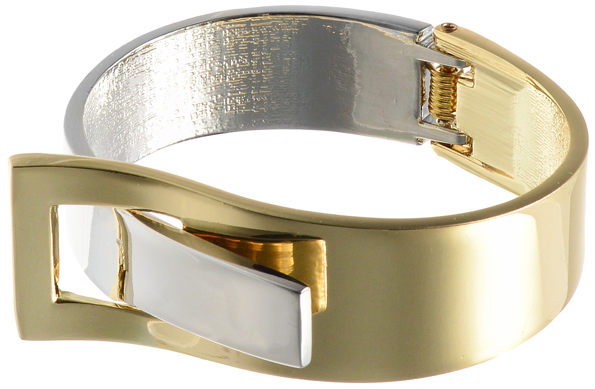 Браслет Taya, цвет: золотистый, серебристый. T-B-10833T-B-10833-BRAC-GL.SILVER Браслет Taya, цвет: золотистый, серебристый. T-B-10833T-B-10833-BRAC-GL.SILVERБраслет современного дизайна Taya выполнен из металлического сплава. Браслет дополнен декоративным элементом в виде пряжки. Оригинальный браслет придаст вашему образу изюминку, подчеркнет красоту и изящество вечернего платья или преобразит повседневный наряд.