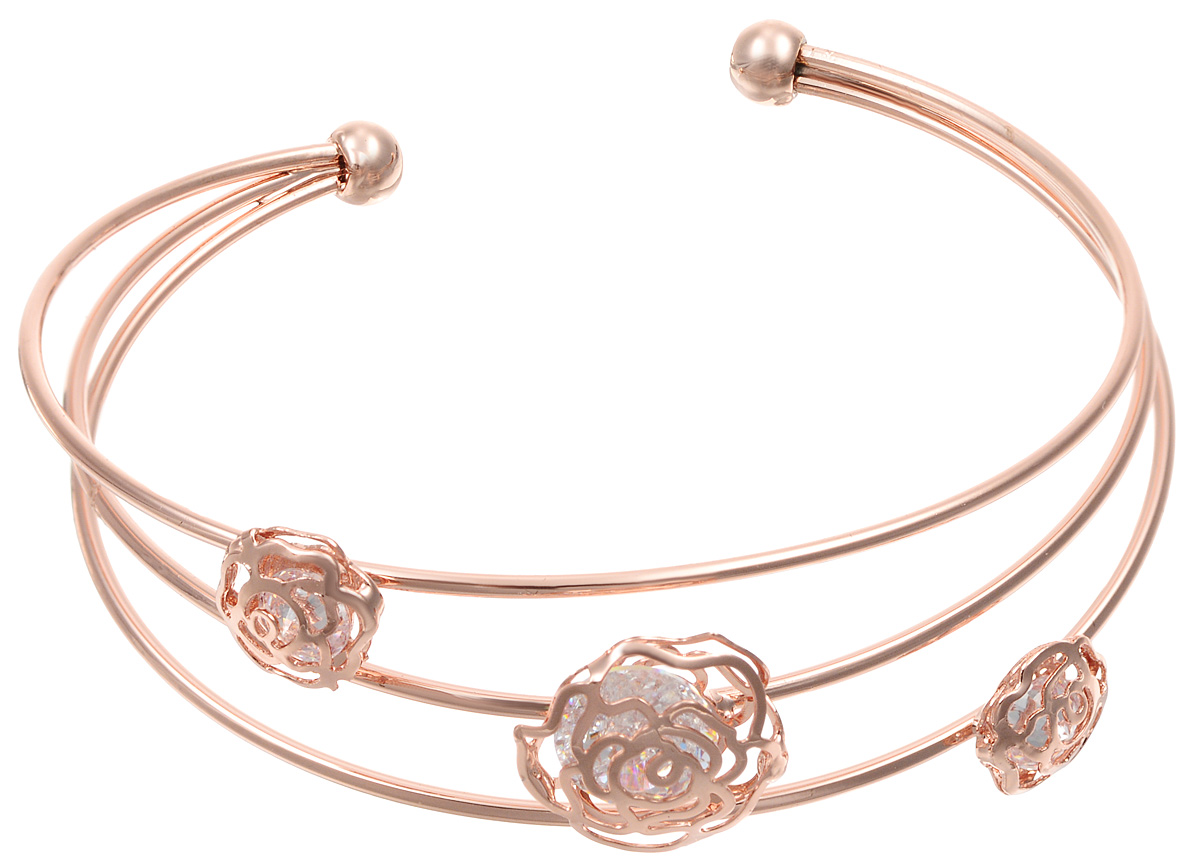 Браслет Taya, цвет: золотистый. T-B-10813T-B-10813-BRAC-GOLD Браслет Taya, цвет: золотистый. T-B-10813T-B-10813-BRAC-GOLDБраслет современного дизайна Taya выполнен из металлического сплава и оформлен декоративными элементами в виде розочек, внутри которых размещены сияющие кристаллы. Оригинальный браслет придаст вашему образу изюминку, подчеркнет красоту и изящество вечернего платья или преобразит повседневный наряд.