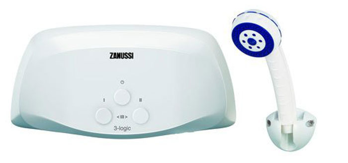 Zanussi 3-logic 5.5 S водонагреватель проточный (душ)3-logic 5,5 S (душ) Zanussi 3-logic 5.5 S водонагреватель проточный (душ)3-logic 5,5 S (душ)Zanussi 3-logic 5.5 S - это компактный водонагреватель, который моментально нагревает воду до нужной температуры - достаточно лишь открыть кран. Прибор можно устанавливать даже в скромных по площади помещениях, но, несмотря на свои габариты, он имеет 3 режима мощности, снабжен датчиками защиты и отличается высокой производительностью. Установка прибора требует минимум времени и сил. Гидравлическая система управления Медный нагревательный элемент 3 режима мощности нагрева Индикация режимов работы Датчик защиты от перегрева и датчик протока Для обслуживания одной водоразборной точки Производительность: 2,0-3,7 л/мин Максимальный расход (t = 25°): 3,1 л/мин Класс пылевлагозащищенности: IPX4 В комплекте душ
