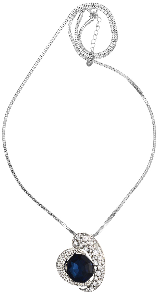 Кулон-брошь Taya, цвет: серебристый, синий. T-B-10928T-B-10928-NECK-SL.NAVY Кулон-брошь Taya, цвет: серебристый, синий. T-B-10928T-B-10928-NECK-SL.NAVYКулон-брошь Taya выполнен из металлического сплава и дополнен объемной цепочкой. Кулон инкрустирован крупным граненым кристаллом и сияющими стразами. Кулон оснащен петлей для подвешивания и застежкой-булавкой, что делает этот аксессуар универсальным. Цепочка застегивается на замок-карабин. Длина цепочки регулируется за счет дополнительных звеньев. Кулон-брошь Taya поможет дополнить любой образ и привнести в него завершающий штрих.