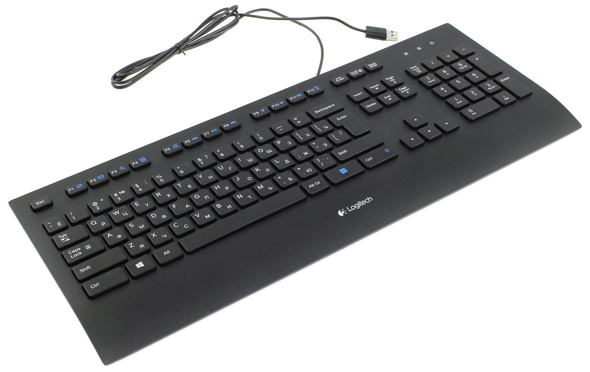 Logitech K280e клавиатура920-005215 Logitech K280e клавиатура920-005215Компактная клавиатура Logitech K280e с полноразмерными клавишами обеспечивает удобство работы и экономию рабочего места. Двенадцать функциональных клавиш: Теперь часто используемые команды всегда будут у вас под рукой благодаря двенадцати функциональным клавишам для быстрого доступа к Интернету, электронной почте, а также функциям воспроизведения, паузы, регулировки громкости и т. д. Технология Plug-and-play: Настройка занимает несколько секунд - достаточно просто вставить кабель в USB-порт компьютера и приступить к работе с клавиатурой без какого-либо программного обеспечения. Полноразмерная раскладка: Элегантная клавиатура занимает мало места и удобна в работе благодаря привычной полноразмерной раскладке, включающей цифровую панель, и широкой клавише пробела. Надежность Logitech: Вы оцените высокое качество и надежность, сделавшие компанию Logitech мировым лидером в производстве клавиатур. И...