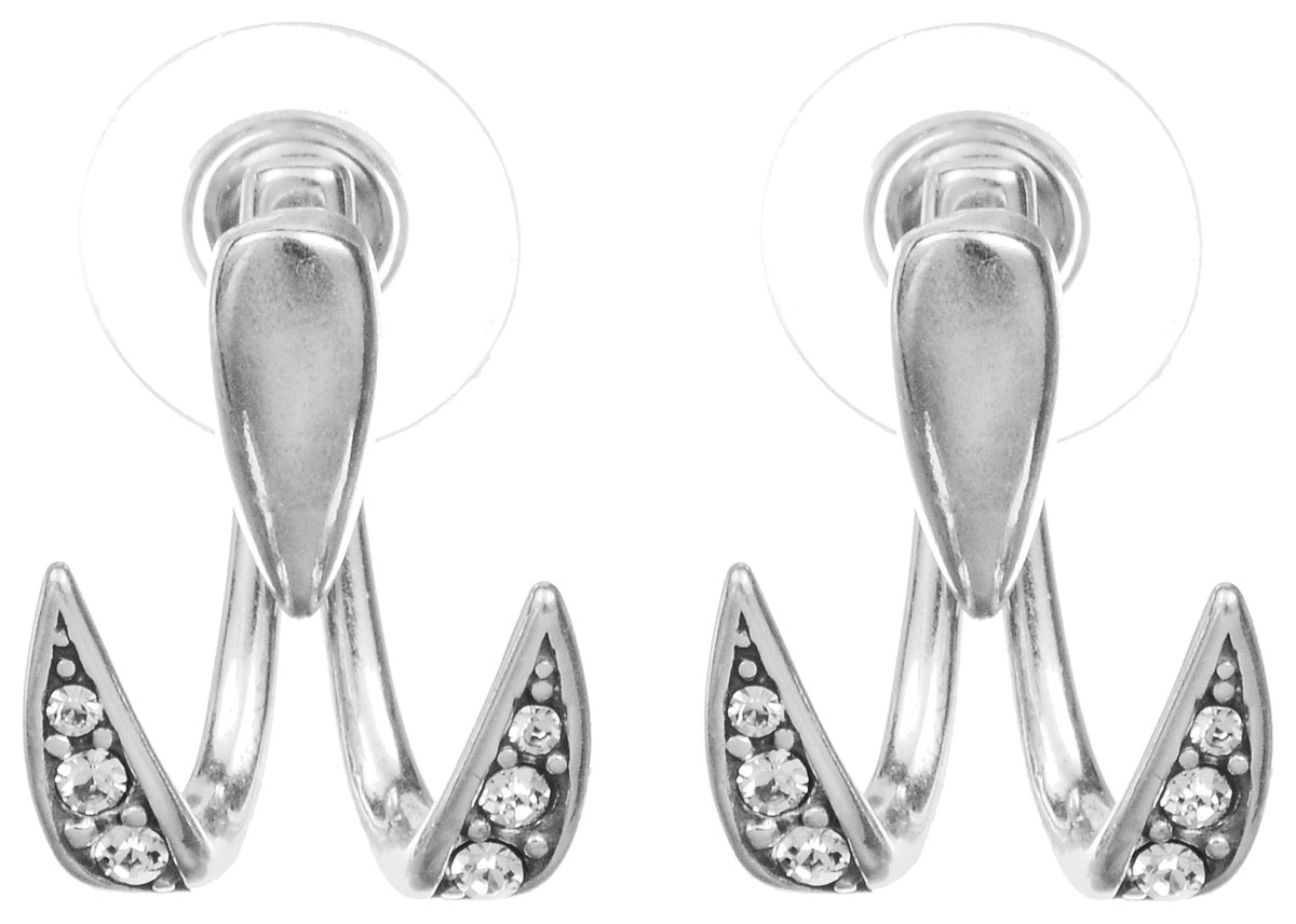 Серьги Jenavi Игнис, цвет: серебряный, белый. f6323800f6323800 Серьги Jenavi Игнис, цвет: серебряный, белый. f6323800f6323800Серьги современного дизайна Jenavi Игнис выполнены из гипоаллергенного ювелирного сплава с покрытием из черненого серебра. Серьги инкрустированы стразами Swarovski. Оригинальная конструкция украшения позволяет снимать подвеску. В качестве основы украшения использован замок-гвоздик с фиксатором из пластика и металла. Стильные серьги придадут вашему образу изюминку, подчеркнут красоту и изящество вечернего платья или преобразят повседневный наряд.