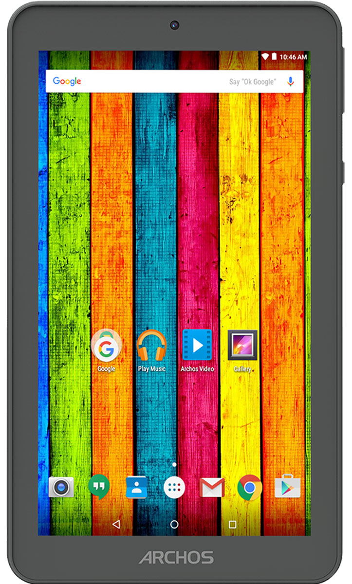 Archos 70b Neon70B NEON Archos 70b Neon70B NEONARCHOS 70b Neon является одним из самых доступных планшетов на рынке. Он включает в себя мощный четырехъядерный процессор, который работает на одной из новейших операционных систем Android: Android 5.1 Lollipop. Удивительные 7-дюймовый IPS-дисплей обеспечивает невероятную живость картинки и широкие углы обзора, идеально подходит для наслаждения контентом на ходу. ARCHOS 70b Neon разработан, чтобы предложить уникальный мультимедийный опыт. Сочетая широкий формат и портативность, ARCHOS 70b Neon использует сенсорный дисплей диагональю 7 дюймов и мощный четырехъядерный процессор, идеально подходящий для работы с мультимедиа, приложениями и интернет серфинга. ARCHOS 70b Neon отлично подходит не только для видеовызовов, но и для запечатления незабываемых моментов благодаря наличию передней и задней камер. В комплект ARCHOS 70b Neon входит 8ГБ встроенной флэш-памяти, расширяемой через микро SD-слот с поддержкой микро SD-карт до 32ГБ. ...