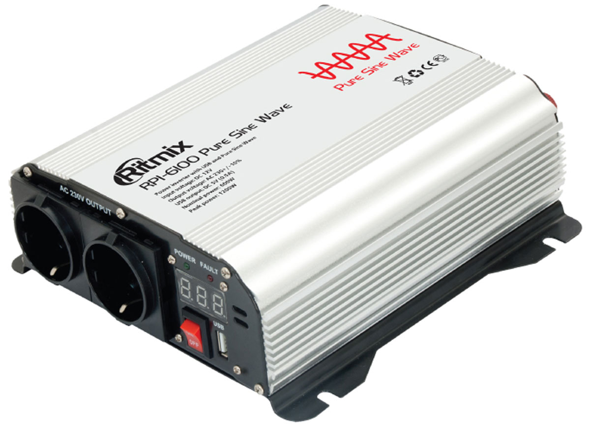 Ritmix RPI-6100 Pure Sine преобразователь напряжения Ritmix RPI-6100 Pure Sine преобразователь напряжения