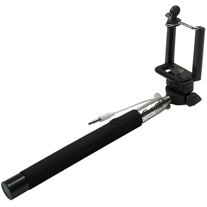 Ritmix RMH-110 Selfie, Black монопод15118085 Ritmix RMH-110 Selfie, Black монопод15118085Монопод Ritmix RMH-110 Selfie - это новые грани фотосъемки! Ritmix RMH-110 Selfie представляет собой компактный штатив, позволяющий делать селфи на ваш смартфон. Он невероятно легок - вес составляет всего 190 грамм. Монопод поместится даже в самую маленькую дамскую сумочку. Прочная основа монопода позволит установить на него не только смартофон или экшн-камеру, а также и полноценный фотоаппарат (весом до 500 г). Вы сможете снимать селфи и видеорепортажи в совершенно новом формате. Ritmix RMH-110 Selfie устроен так, что вы сможете зафиксировать камеру под нужным углом. Верхняя планка, на которую крепится техника - наклонная. Благодаря металлическому желобу звенья монопода не будут проворачиваться под тяжестью камеры / смартфона. Забудьте о неудачных кадрах с моноподом для селфи! Станьте звездой Instagram! Монопод Ritmix RMH-110 Selfie совместим со смартфонами на базе iOS (совместим с телефонами на базе Android, в некоторых случаях...