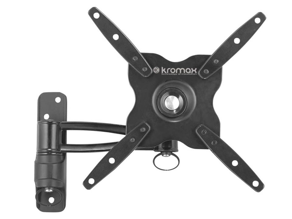 Kromax Astra-8, Grey кронштейн для ТВ20003 Kromax Astra-8, Grey кронштейн для ТВ20003Уникальный настенный кронштейн Kromax Astra-8 предназначен для установки LCD/LED телевизоров и мониторов с диагональю экрана от 15 до 37 дюймов. Шарнирная конструкция крепления имеет несколько степеней свободы и позволяет регулировать угол наклона и поворота панели, а также вращать телевизор в вертикальной плоскости на 360° (принцип 3D-вращения). Кронштейн с множеством степеней свободы рекомендуется использовать в случае необходимости просмотра с нескольких точек или когда геометрия помещения, либо расположение окон затрудняют установку телевизора.