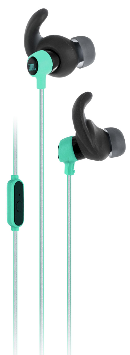 JBL Reflect Mini, Teal наушникиJBLREFMINITEAL JBL Reflect Mini, Teal наушникиJBLREFMINITEALЛегендарный звук JBL из высококачественных динамических мембран 5,8 мм будет радовать вас в ходе занятий практически любым спортом - от бега до многочасовой качалки. Наушники JBL Reflect Mini обладают самой миниатюрной конструкцией среди продукции JBL - уже скоро вы забудете, что они на вас надеты. Наушники оснащены однокнопочным пультом управления с микрофоном, регулируемыми проводами с Y-образным соединением и угловым штекером, и вы можете быть уверены, что они станут для вас идеальным партнером для тренировок. Надежные, удобные и качественные амбушюры не будут выпадать из ушей даже при самых интенсивных упражнениях Универсальный однокнопочный пульт ДУ расположен на кабеле наушников, оснащен встроенным микрофоном и совместим практически со всеми смартфонами Светоотражающий кабель хорошо заметен в темное время суток