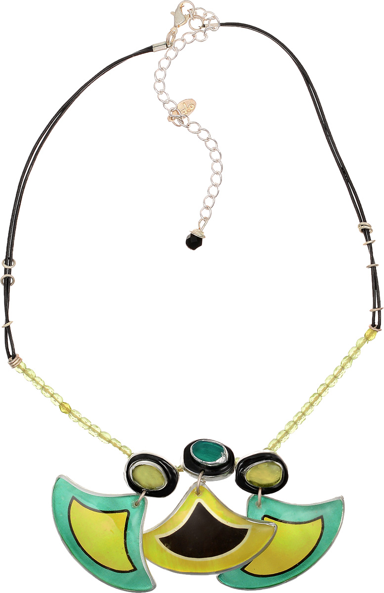 Колье Lalo Treasures Dragonfly III, цвет: зеленый, салатовый, черный. P4536-2P4536-2 Колье Lalo Treasures Dragonfly III, цвет: зеленый, салатовый, черный. P4536-2P4536-2Элегантное колье современного дизайна Lalo Treasures Dragonfly III изготовлено из искусственной кожи и металлического сплава. Украшение дополнено необычной подвеской, элементы которой выполнены из ювелирной смолы. Изделие застегивается на замок-карабин, длина регулируется. Стильное украшение поможет дополнить любой образ и привнести в него завершающий яркий штрих.