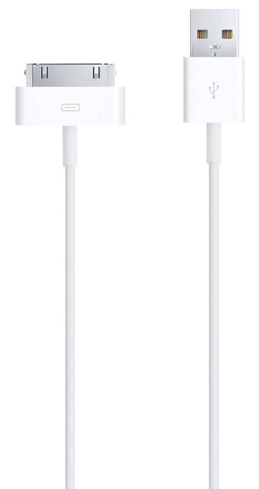 Apple Dock Connector для iPod/iPhone/iPad USB-кабельMA591ZM/C Apple Dock Connector для iPod/iPhone/iPad USB-кабельMA591ZM/CЭтот кабель USB 2.0 создан для подключения iPod, iPhone или iPad с разъёмом 30 pin (напрямую или через док- станцию) к порту USB на компьютере для эффективной синхронизации и подзарядки, либо к адаптеру питания Apple USB для удобной подзарядки напрямую от настенной розетки. Особенности: Доступ ко всем элементам управления и к разъёму для док-станции Удобная компактная форма Позволяет заряжать устройство в чехле