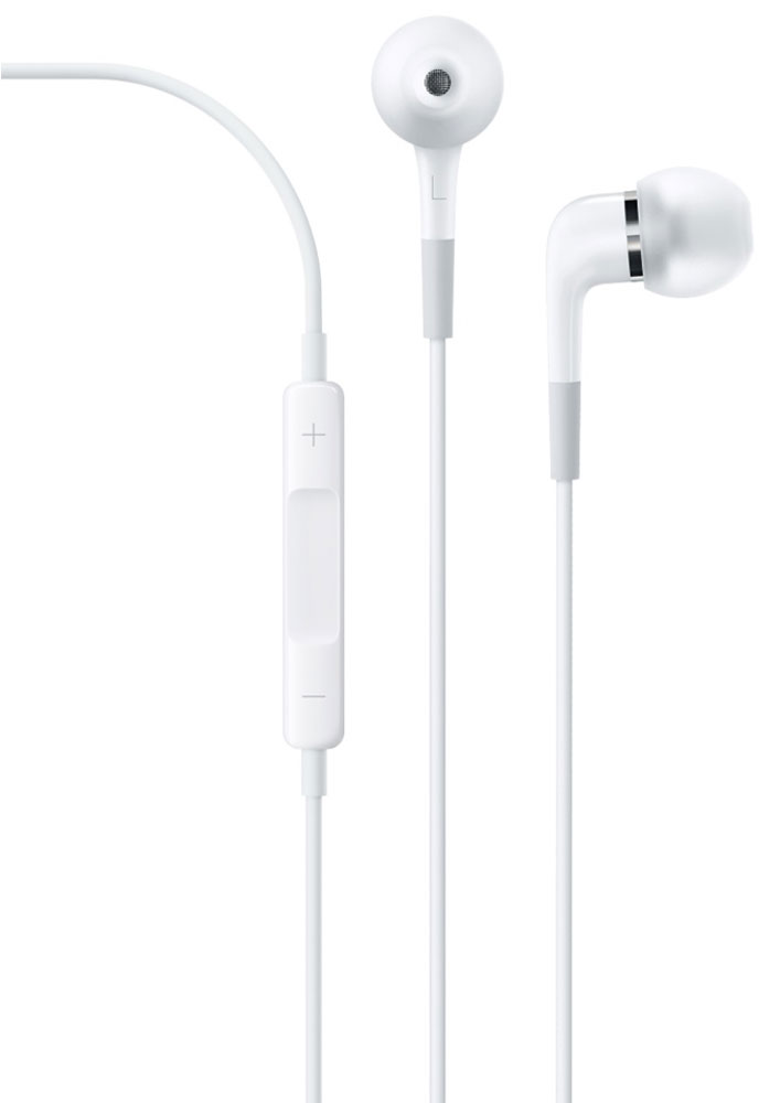 Apple In-Ear Headphones наушникиME186ZM/B Apple In-Ear Headphones наушникиME186ZM/BС помощью наушников-вкладышей Apple с пультом дистанционного управления и микрофоном можно наслаждаться своей любимой музыкой с максимальным качеством звука. Наушники отличаются великолепными звуковыми характеристиками и звукоизоляцией, а также имеют кнопки для регулировки громкости, управления воспроизведением аудио и видео и даже приёма и сброса звонков на iPhone. Наденьте Apple In-Ear Headphones, выберите любимую песню и наслаждайтесь её новым великолепным звучанием. Хорошо знакомые вам записи будут звучать так, как будто вы слышите их в первый раз. Каждый наушник оснащён двумя отдельными высококачественными динамиками — низкочастотным и высокочастотным. Они обеспечивают яркое, детальное и точное воспроизведение с качественными низкими тонами для всех типов музыки. Благодаря мягким силиконовым насадкам трёх различных размеров наушники надёжно закрепляются в ушной раковине. Вставьте их в уши — и они создадут своеобразный барьер, защищающий от...