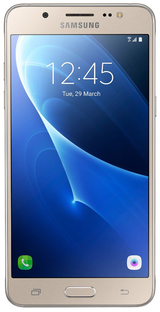 Samsung SM-J510FN Galaxy J5 (2016), GoldSM-J510FZDUSER Samsung SM-J510FN Galaxy J5 (2016), GoldSM-J510FZDUSERSamsung SM-J510FN Galaxy J5 отличается элегантным и стильным дизайном, который усиливает впечатление от смартфона. При толщине 7,9 мм и ширине 72 мм, смартфон Samsung Galaxy J5 выглядит более чем изящно, а приятная на ощупь текстура корпуса подчеркивает элегантность формы и ощущение комфорта при использовании смартфона. Аккумулятор с емкостью 3100 мАч позволит оставаться на связи дольше обычного. При отсутствии возможности подзарядки используйте режим максимального энергосбережения. Мощный 4-ядерный процессор Qualcomm MSM8916 и 2 ГБ оперативной памяти обеспечивают мгновенную реакцию смартфона на любые ваши действия. Удобное приложение Smart Manage Простой способ управления основными функциями смартфона: уровень заряда аккумулятора, доступный объем памяти, состояние использования оперативной памяти и безопасность смартфона. Телефон сертифицирован Ростест и имеет русифицированный интерфейс меню, а также...