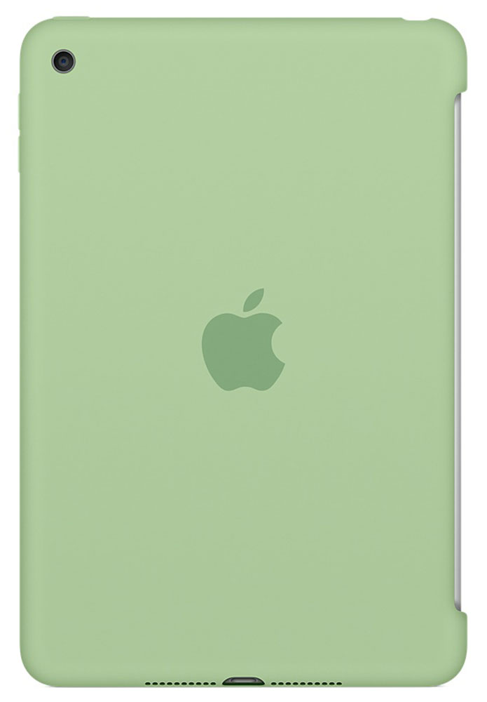Apple Silicone Case чехол для iPad mini 4, MintMMJY2ZM/A Apple Silicone Case чехол для iPad mini 4, MintMMJY2ZM/AСиликоновый чехол защищает заднюю поверхность iPad mini 4 и идеально совместим со Smart Cover, чтобы ваше устройство было в безопасности с обеих сторон. Чехол с гладкой силиконовой поверхностью очень приятен на ощупь и надёжно оберегает iPad mini 4, сохраняя его корпус таким же тонким и изящным.
