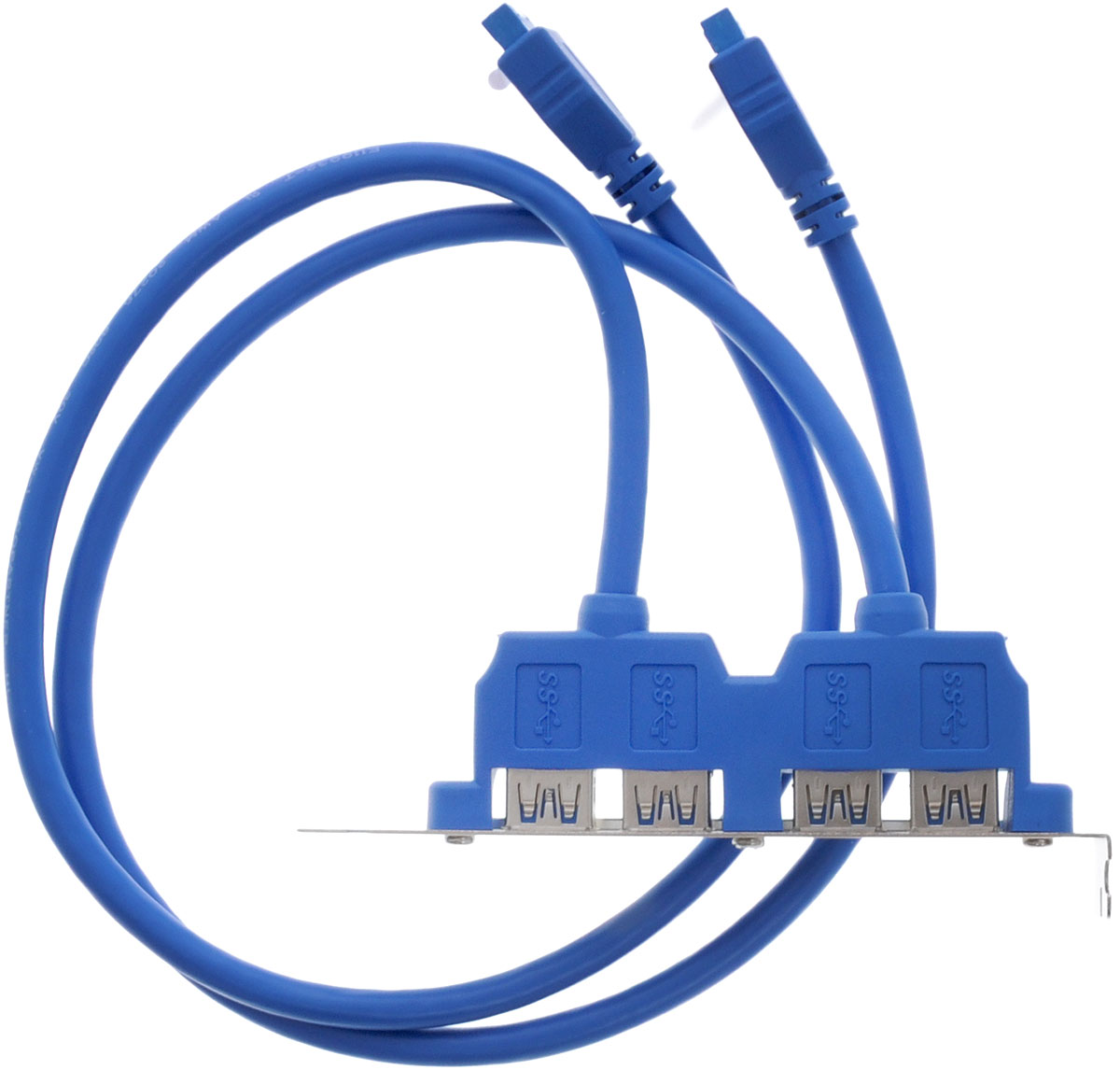Greenconnect GC-20P2UF2, Blue планка в корпус USBGC-20P2UF2 Greenconnect GC-20P2UF2, Blue планка в корпус USBGC-20P2UF2При помощи Greenconnect GC-20P2UF2 вы сможете получить до 4 дополнительных разъемов USB 3.0 на задней панели корпуса компьютера. Этот кабель преобразовывает 2 разъема 20pin материнской платы в 4 разъема USB 3.0, чтобы не занимать PCI и PCI-E слоты. Пропускная способность интерфейса: до 5 Гб/сек Обратная совместимость с USB 2.0/1.1 Тип оболочки: PVC (ПВХ)
