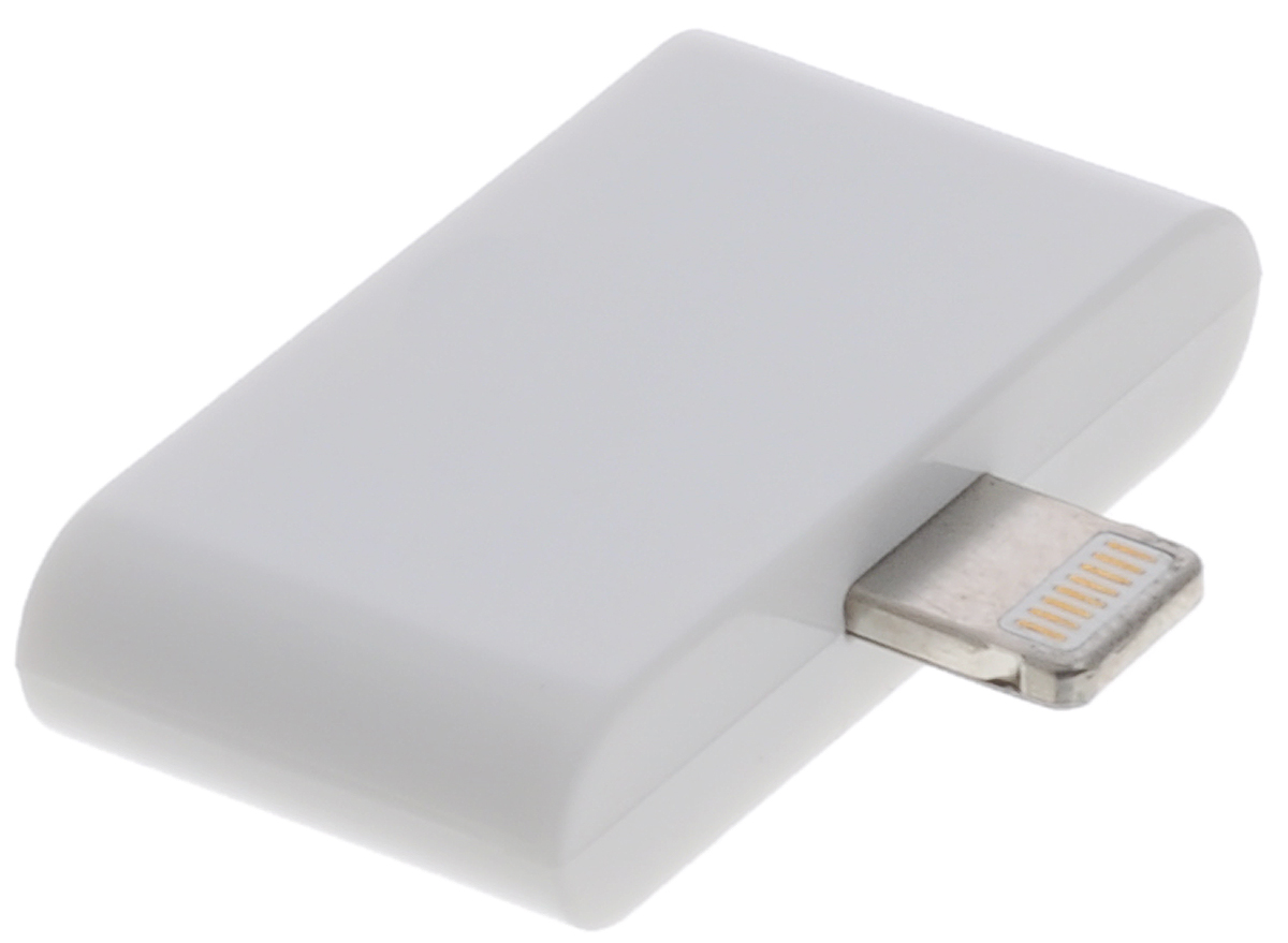 Greenconnect GC-IP52MU, White адаптер-переходник Apple ActiveGC-IP52MU Greenconnect GC-IP52MU, White адаптер-переходник Apple ActiveGC-IP52MUАдаптер-переходник Greenconnect GC-IP52MU предназначен для подключения кабеля со штекером microUSB к устройству с разъемом Lightning. Таким образом можно заряжать, например, ваш iPhone 5 от любого кабеля с разъемом microUSB.