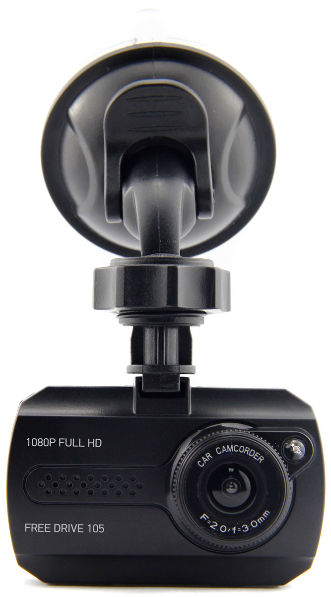 Digma FreeDrive 105, Black видеорегистраторFREEDRIVE 105 Digma FreeDrive 105, Black видеорегистраторFREEDRIVE 105Видеорегистратор Digma FreeDrive 105 отличается удобной конструкцией: все кнопки управления вынесены на тыльную сторону. Данная модель оснащена широкоугольным объективом (с углом обзора 140°), динамиком и микрофоном, что гарантирует запись полной картины в любой дорожной ситуации. Регистратор Digma FreeDrive 105 записывает видео в Full HD-качестве (1080p) и оборудован датчиком движения. Поддержка карт памяти формата microSD объемом до 32 ГБ обеспечивает бесперебойную съемку и дальнейшее хранение файлов. Видеорегистратор питается от автомобильного прикуривателя или встроенного резервного аккумулятора емкостью 110 мАч. Процессор: NTK96220 Матрица: GC1014 Защита от перезаписи