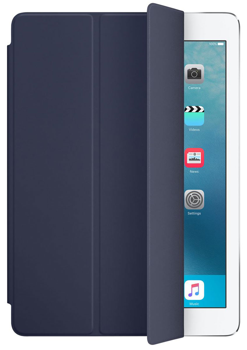 Apple Smart Cover чехол для iPad Pro 9.7, Midnight BlueMM2C2ZM/A Apple Smart Cover чехол для iPad Pro 9.7, Midnight BlueMM2C2ZM/AОбложка Apple Smart Cover для iPad Pro 9.7 создана из цельного листа полиуретана, чтобы защищать переднюю поверхность вашего устройства. Smart Cover автоматически выводит iPad из режима сна при открытии и переводит в режим сна при закрытии. Она складывается различными способами, что позволяет использовать её как подставку для чтения, просмотра фильмов, набора текста или звонков FaceTime. Обложка снимается и надевается очень легко - в любой момент.