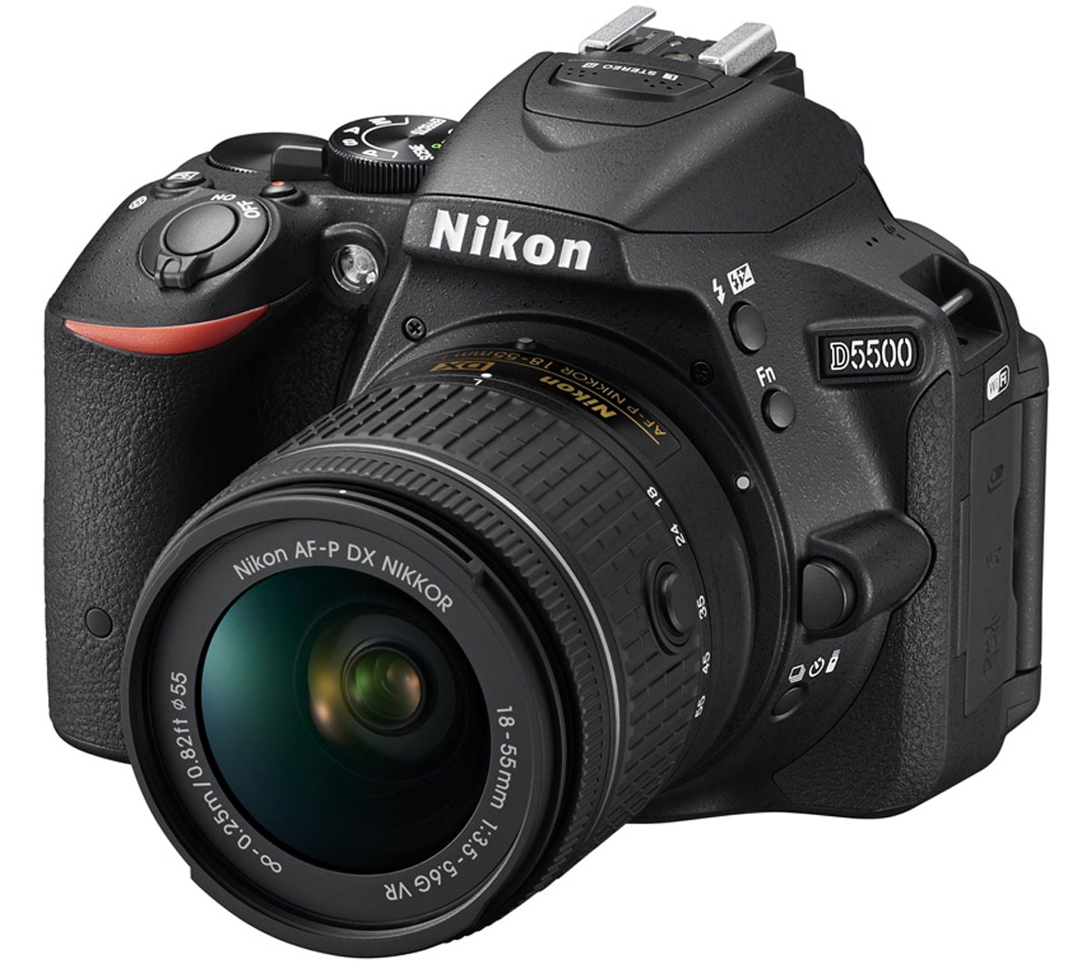 Nikon D5500 Kit 18-55 VR, Black цифровая зеркальная камераVBA440K006 Nikon D5500 Kit 18-55 VR, Black цифровая зеркальная камераVBA440K006Отобразите красоту окружающего мира на великолепных фотографиях, снятых с помощью фотокамеры D5500. Эта легкая и компактная, но в то же время очень мощная цифровая зеркальная фотокамера с удобным и понятным сенсорным управлением позволяет совершенствоваться в искусстве фотографии. Забудьте о смазанных фотографиях и создавайте яркие детализированные изображения, которые всегда будут в центре внимания. Достигайте непревзойденных результатов даже при съемке быстро движущихся объектов или в условиях недостаточной освещенности. Создавайте фотографии и видеоролики отличного качества даже при недостаточном освещении. Благодаря широкому диапазону чувствительности ISO (100-25 600 единиц) изображения получаются как никогда яркими и детализированными. С мощной 24,2-мегапиксельной матрицей вы поразите друзей снимками с высоким уровнем детализации. Фотокамера D5500 оснащена матрицей с разрешением 24,2-мегапикселя, в конструкции которой не используется оптический...