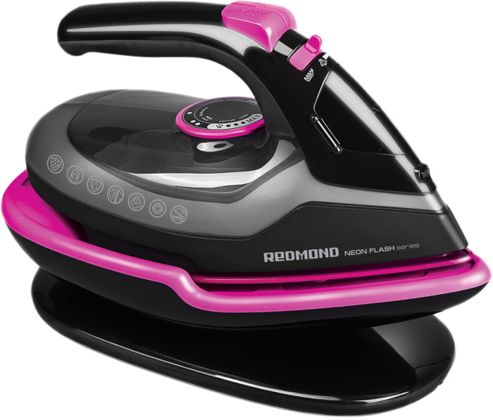 Redmond RI-C234, Pink утюг беспроводнойRI-C234_Pink Redmond RI-C234, Pink утюг беспроводнойRI-C234_PinkБеспроводной утюг Redmond RI-C234 - это ультрасовременное устройство для глаженья с простым и комфортным управлением, системой автоматического отключения, функцией самоочистки, надёжной защитой от накипи и протекания и возможностью автономной работы до 25 секунд. Данная модель имеет уникальный беспроводной режим работы. Теперь можно полностью сконцентрироваться на невероятно лёгком глажении и отпаривании. Высококачественная керамическая подошва с уникальным рельефом сделает процесс взаимодействия с тканью необычайно аккуратным и едва уловимым — прибор не просто скользит по материи, а буквально парит. Практичная и компактная подставка для утюга поворачивается на 45 градусов. Оригинальная большая эргономичная ручка позволит уверенно и эффективно использовать утюг. Модель позволит применить и мощный паровой удар для устранения самой сильной помятости. Беспроводной утюг имеет несколько вариантов работы: это и сухое глаженье, и увлажнение, и...