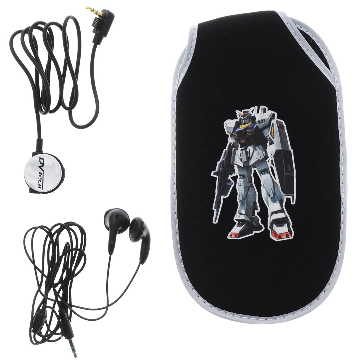 DVTech AC495 комплект аксессуаров для PSP Slim 3 в 14601250884950 DVTech AC495 комплект аксессуаров для PSP Slim 3 в 14601250884950В комплект DVTech AC495 входят стереонаушники, которые комплектуются компактным пультом управления и клипсой для крепления на одежду. Мягкий чехол с кнопкой обеспечивает надежную защиту от царапин, внешних повреждений и загрязнений. С помощью защитной пленки, вы обеспечите сохранность экрана PSP от отпечатков пальцев, пыли и прочих неблагоприятных факторов.